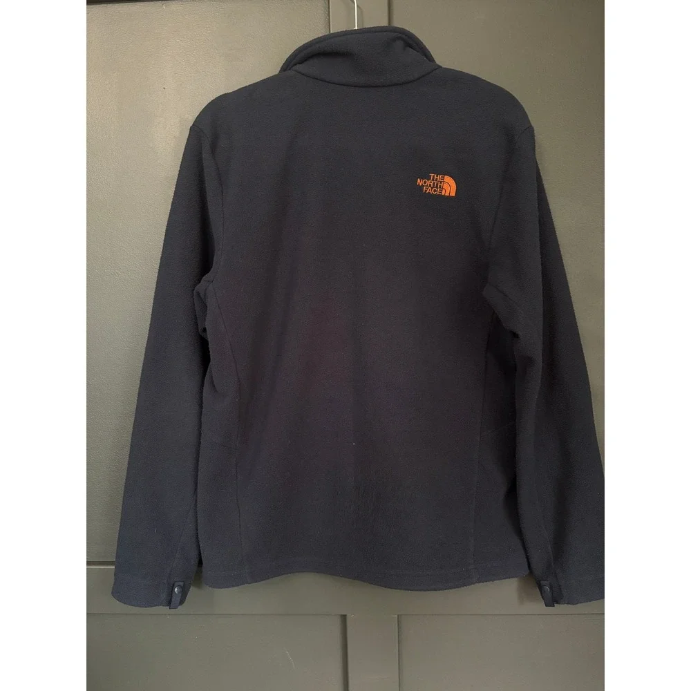The North Face Fleece Jacket Mens M Navy‎ Blue Orange Full Zip Outdoor Hiking